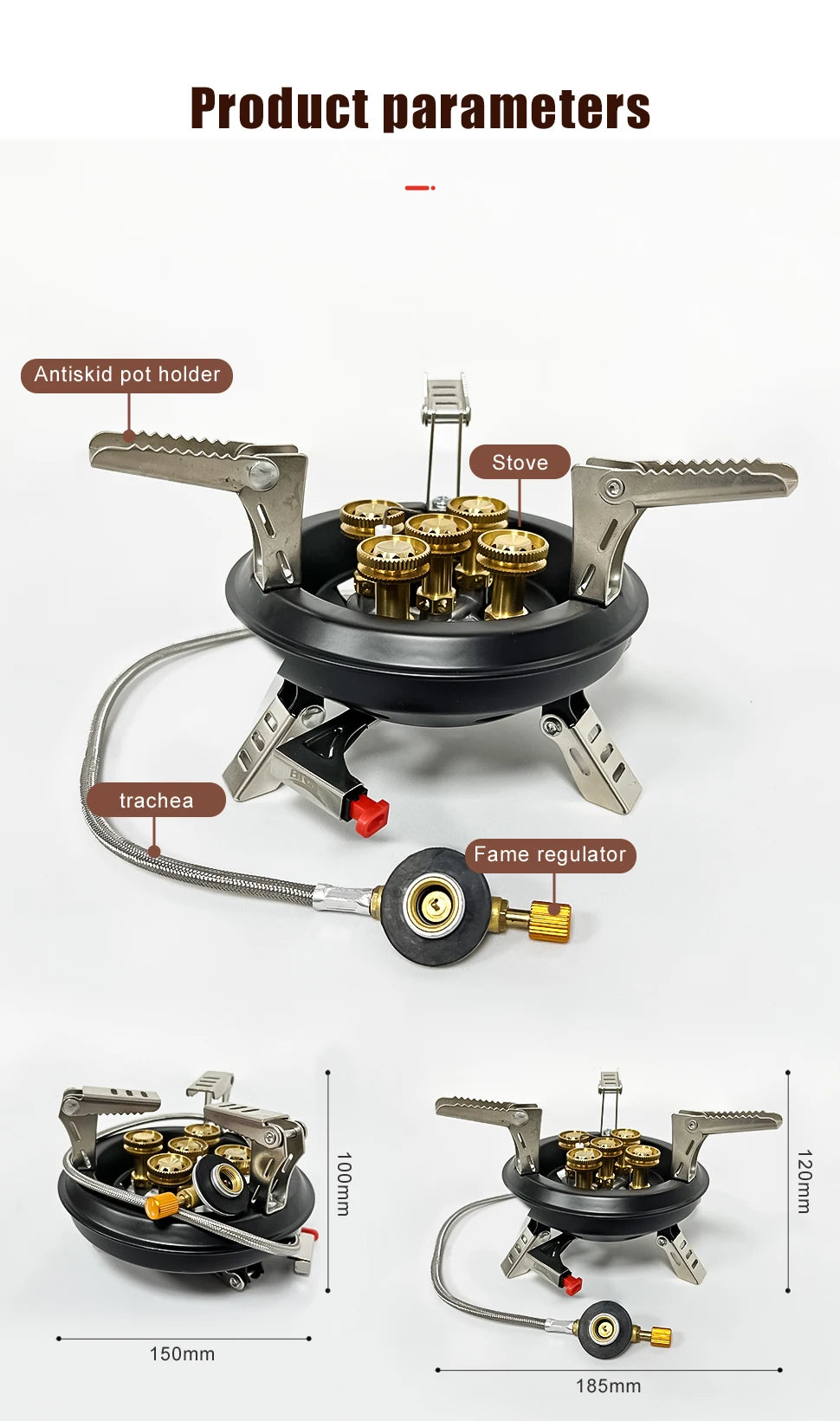 Portable High-Power Camping Gas Stove – Windproof Burner for Outdoor Cooking