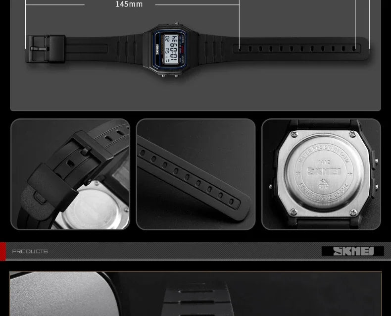 Digital Sports Watch – Waterproof Display for Women