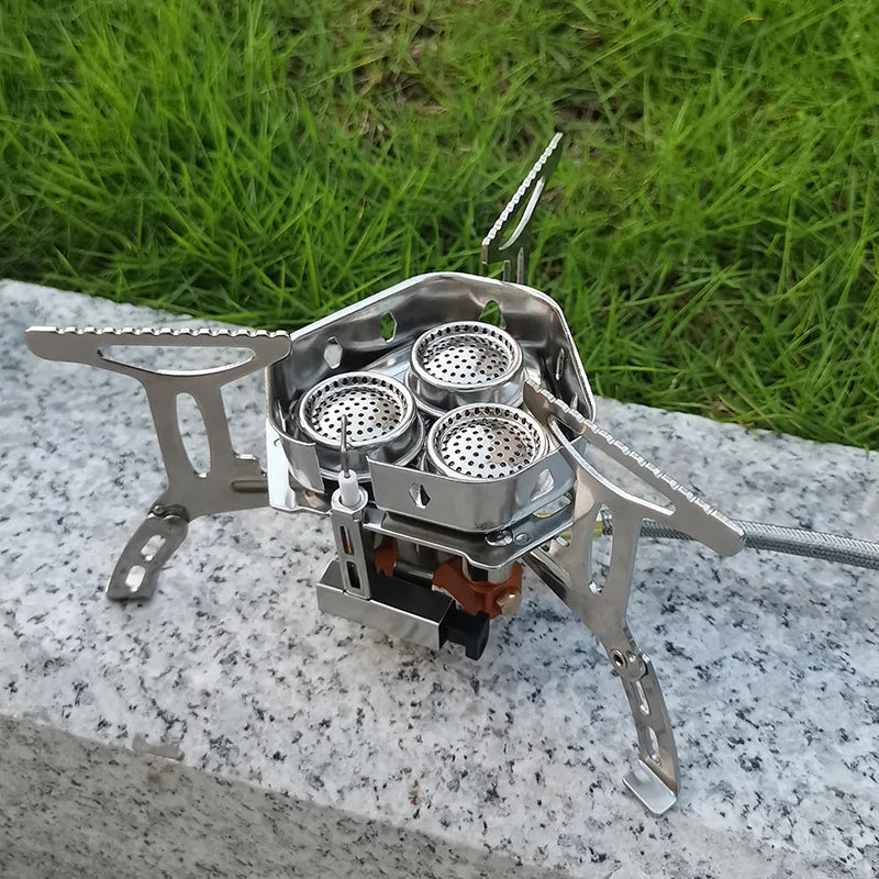 Folding Gas Camping Stove – 5800W Portable Burner for Outdoor Hiking BBQ
