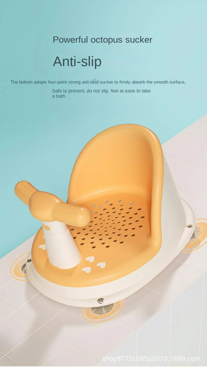 Portable Baby Shower Seat – Non-Slip Support Stand for Newborn Bathing