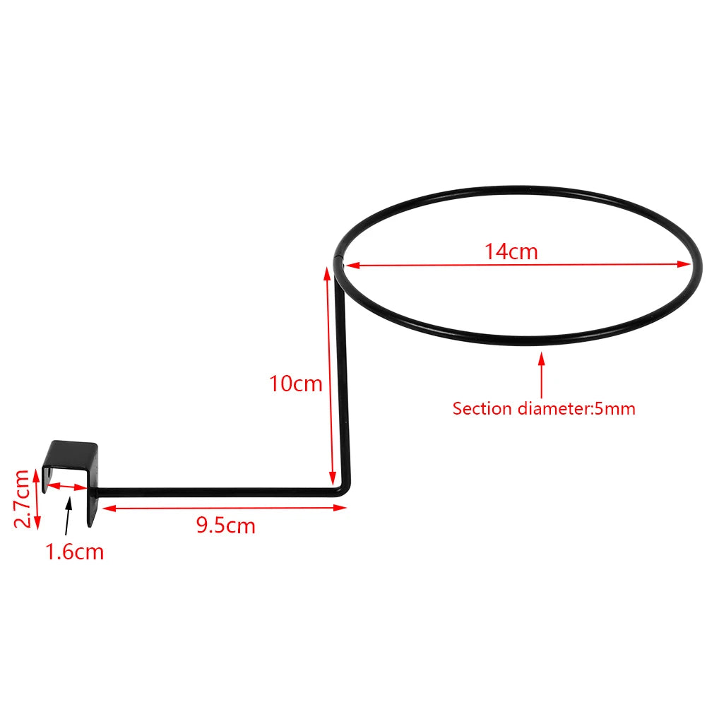 Wall Mounted Steel Helmet Rack – Black and White Hanger for Motorcycle Gear
