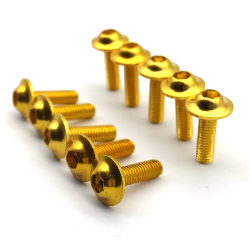 Anodised Aluminium Fairing Bolts – M6 x 20mm Hardware for Motorcycle Bodywork