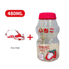 Milk Carton Water Bottle – 480ml Kawaii Plastic Cup for Kids and Adults