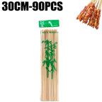 Natural Bamboo Skewers – Disposable Sticks for Grilling and BBQ Appetizers