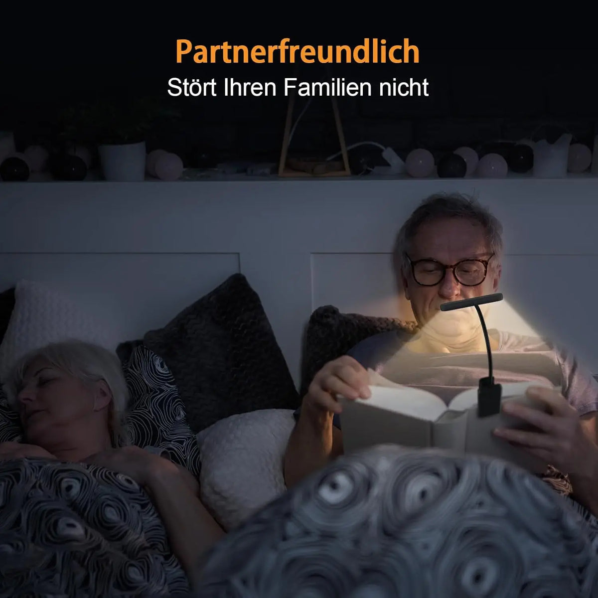 USB Rechargeable Book Light – Flexible Clip-On Lamp for Night Reading