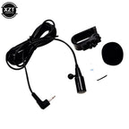 External Wired Microphone – 2.5mm/3.5mm Stereo Plug for Car Radio Hands-Free