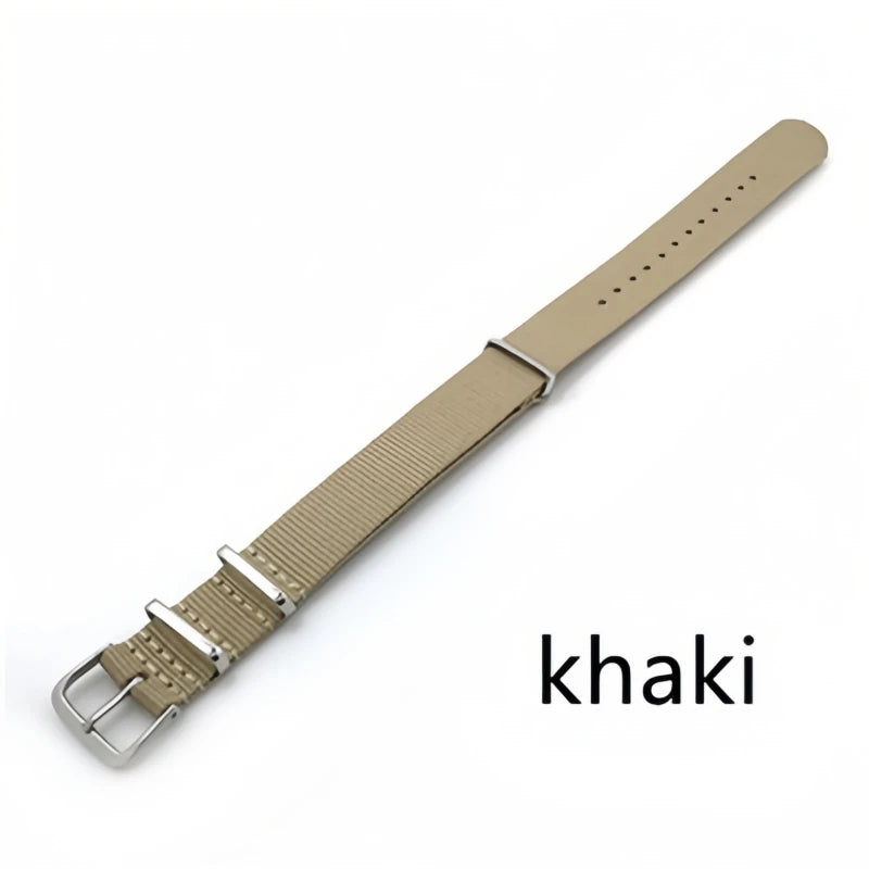Woven Nylon Watch Strap – 18mm-22mm Canvas Wristband for Men and Women