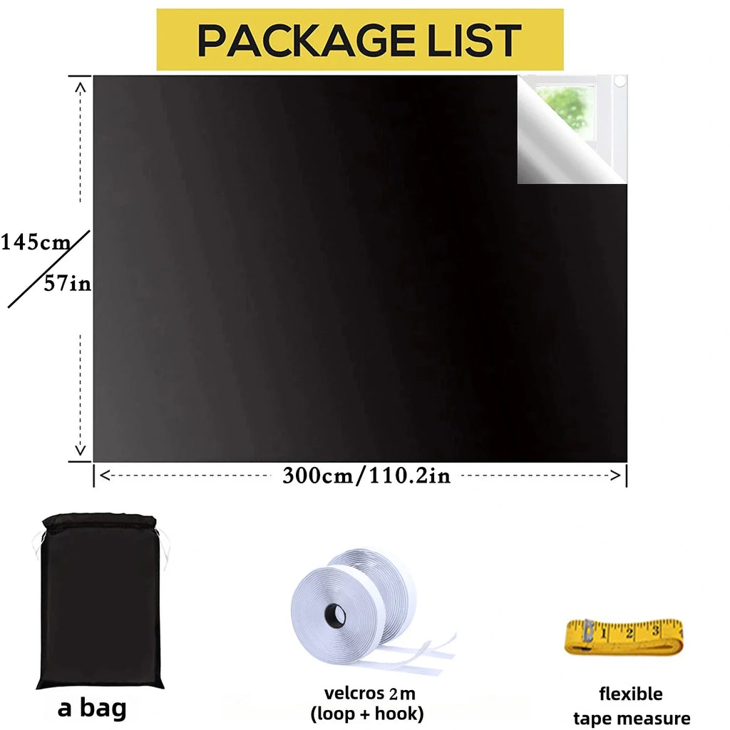 Blackout Window Privacy Film – Light Blocking Tint for Home Bedroom