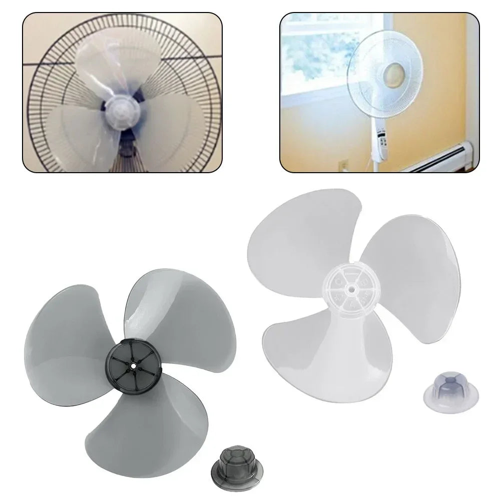 35cm Plastic Fan Blade – Three-Leaf Replacement for Pedestal or Table Fans