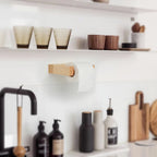 Adhesive Hemp Paper Towel Holder – Wall Mounted Rack for Bathroom Storage