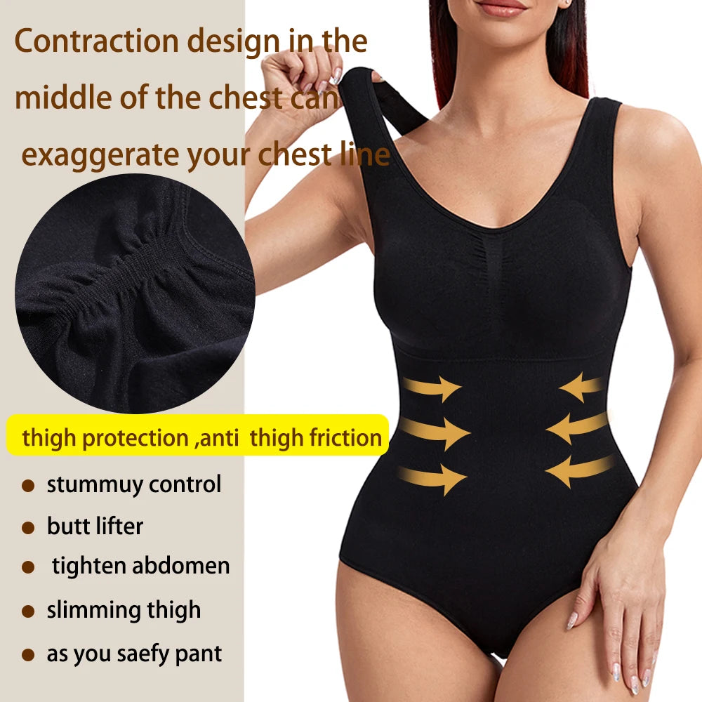 Tummy Control Shapewear Bodysuit – Slimming Waist Trainer for Women Fajas