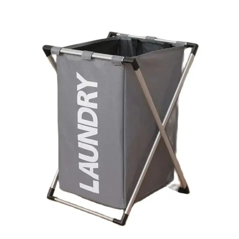 Large Foldable Laundry Basket – Waterproof Grid Organizer for Clothes and Toys