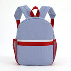 Seersucker Striped Backpack – Classic Kids Book Bag for Preschool