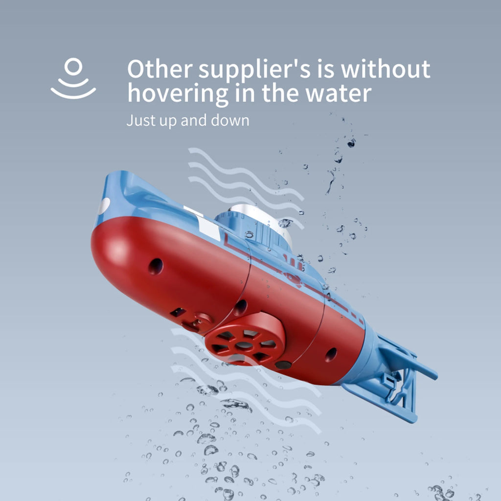 Mini RC Submarine – Waterproof Simulation Boat Toy for Kids Pool Play