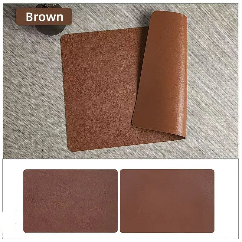 Faux Leather Placemats – Heat Resistant Non-Slip Table Mats for Dining Room