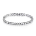 S925 Sterling Silver Tennis Bracelet – 4mm Zirconia for Wedding Jewelry