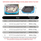 Soft Square Dog Bed – Warm Washable Cushion for Medium to Large Dogs