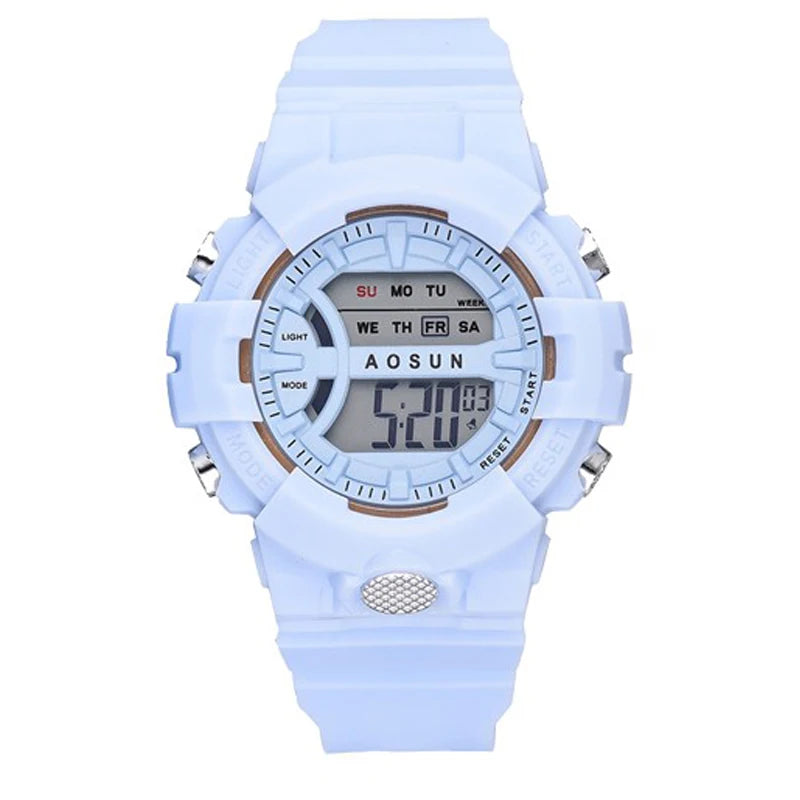 Digital LED Sport Watch – Waterproof Countdown Timer for Women