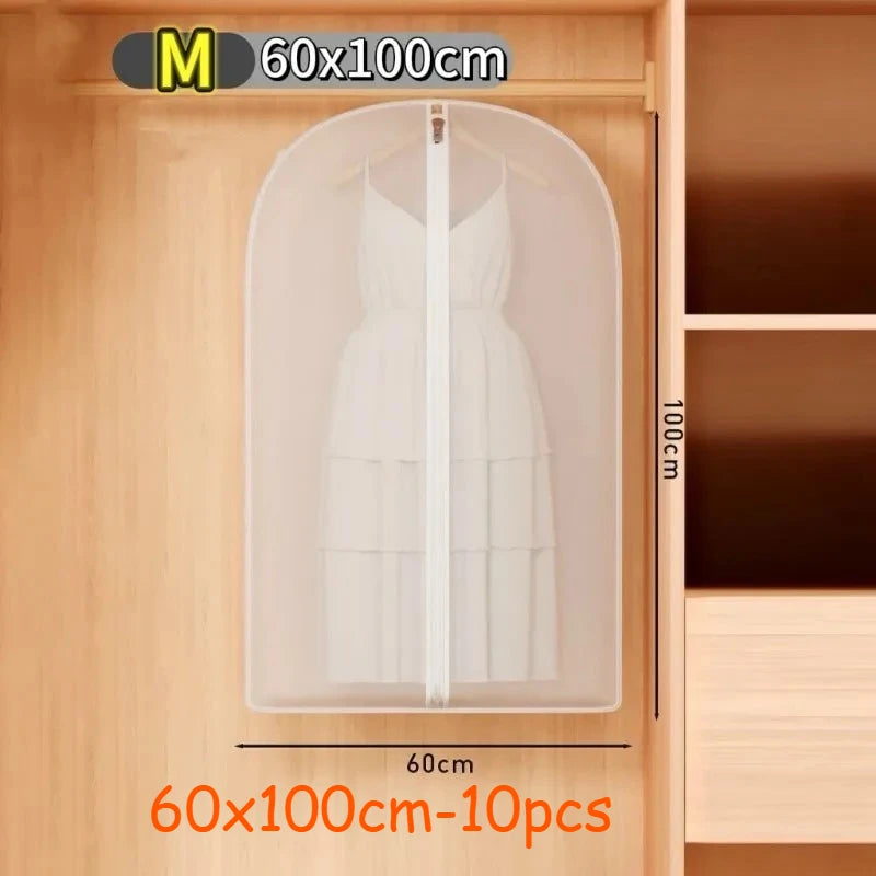 Transparent Zippered Garment Bag – Dustproof Cover for Suit and Dress Storage