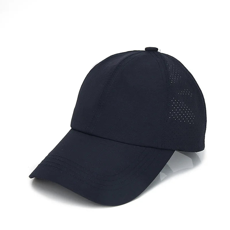 Ponytail Baseball Cap – Quick-Drying Mesh Visor for Outdoor Athleisure