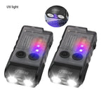 Rechargeable LED Keychain Flashlight – UV and Buzzer for Outdoor Camping