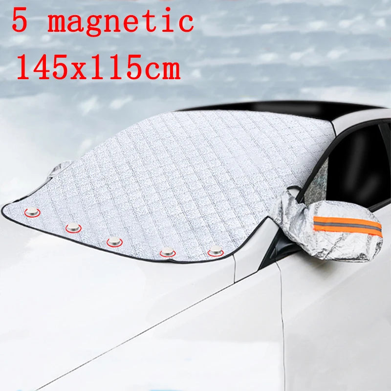 Magnetic Windshield Sunshade – Waterproof Anti-Ice Cover for Winter Auto