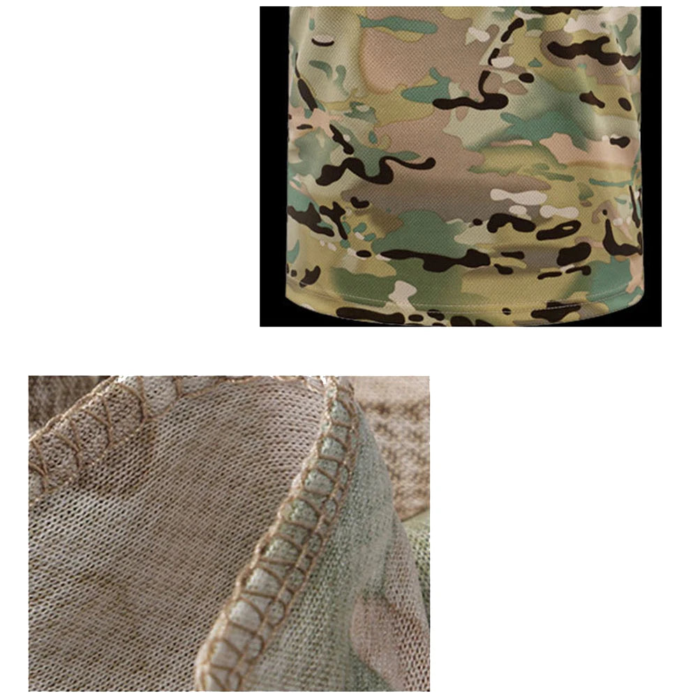3D Camouflage T-Shirt – Oversized Short Sleeve Tee for Outdoor Sports
