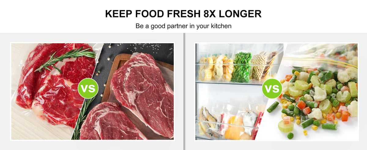 Embossed Vacuum Sealer Bags – Food Preservation Rolls for Sous Vide Cooking