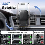 Universal Car Phone Mount – 360° Rotating Air Vent Holder for Smartphone