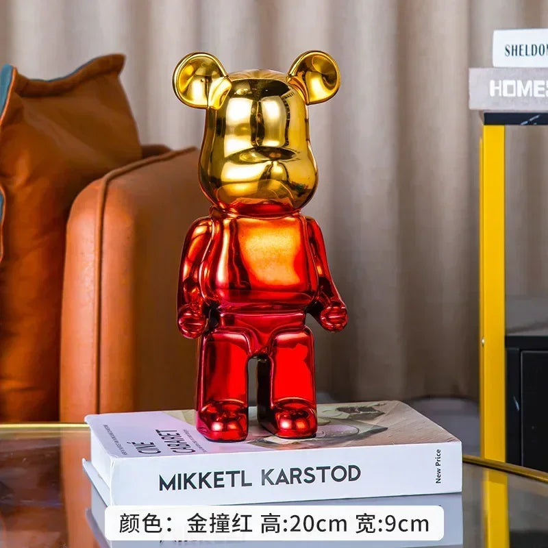 Ceramic Bear Figurine – Aesthetic Luxury Sculpture for Modern Home Decor