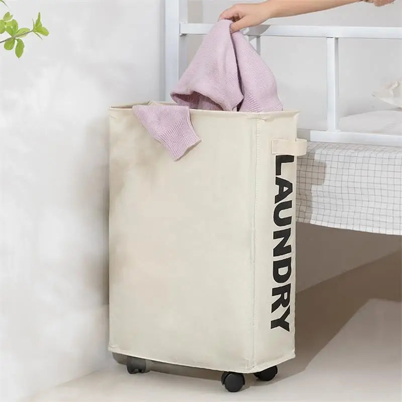 Rolling Slim Laundry Hamper – 22 Inch Waterproof Sorter for Home Organization