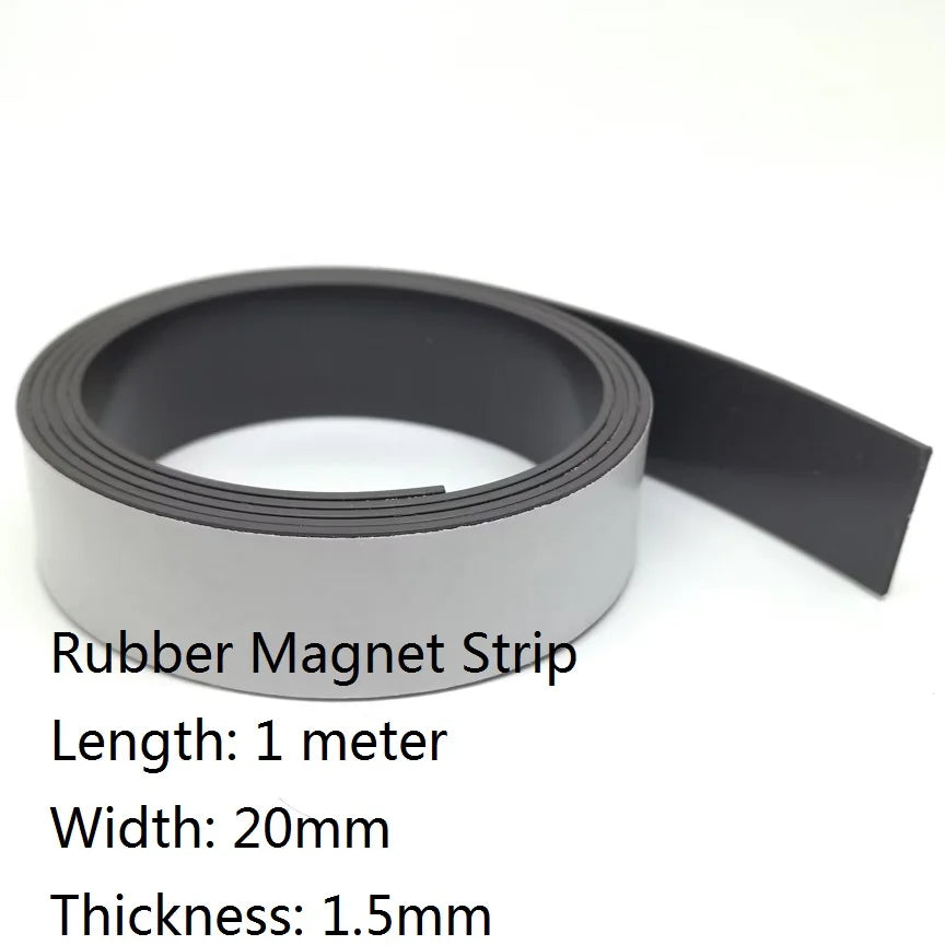 Flexible Rubber Magnetic Tape – Self-Adhesive Strip for DIY Home Crafts