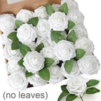 Artificial Foam Rose Heads – Realistic Silk Flowers for DIY Wedding Decor