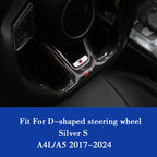 Aluminum S-Line Steering Wheel Emblem – Decorative Car Interior Accessory