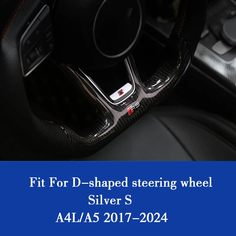 Aluminum S-Line Steering Wheel Emblem – Decorative Car Interior Accessory