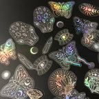 Holographic Glitter Stickers – Transparent Waterproof Decals for Scrapbooking