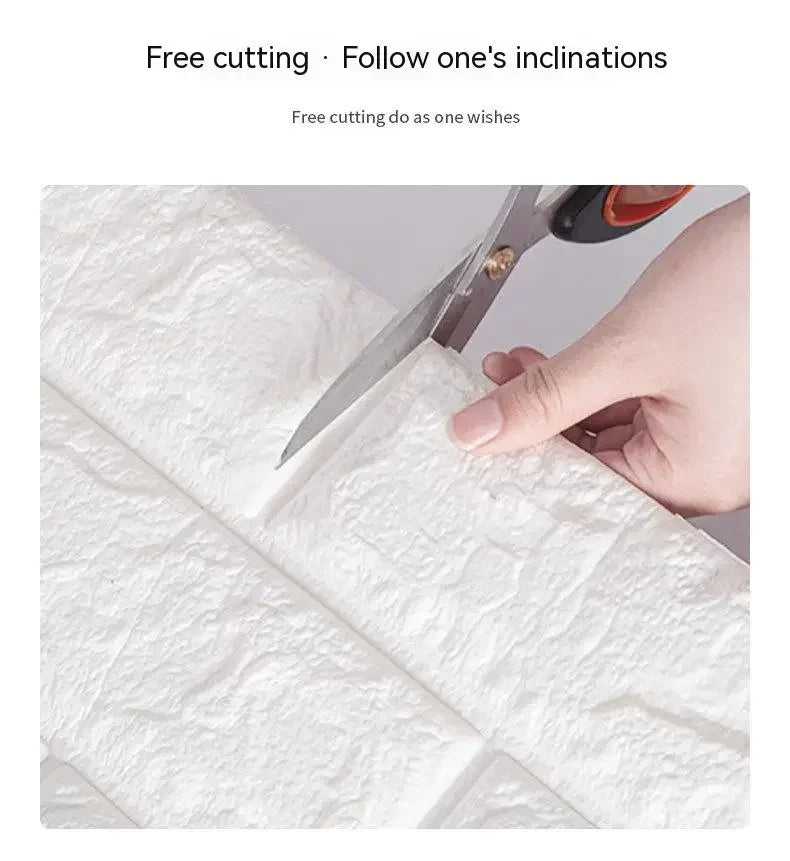 Self-Adhesive 3D Foam Brick Wallpaper – Waterproof Wall Decor for Home Living