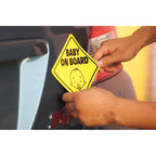 Reflective Magnetic Baby on Board Sign – Car Safety Decal for Parents