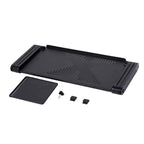 Aluminum Laptop Cooling Stand – Foldable Notebook Tray for Bed Office Desk