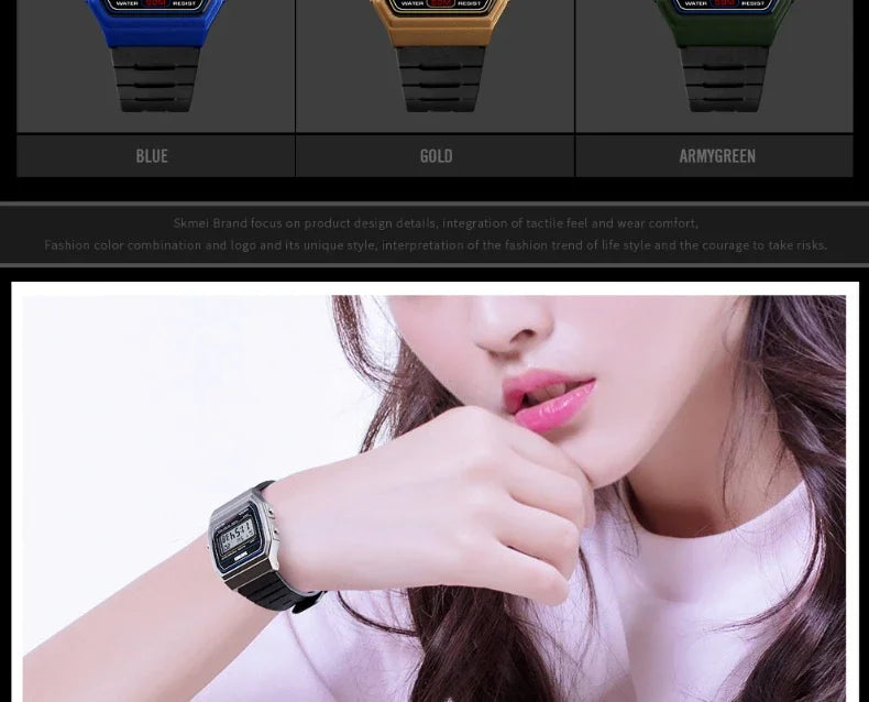Digital Sports Watch – Waterproof Display for Women