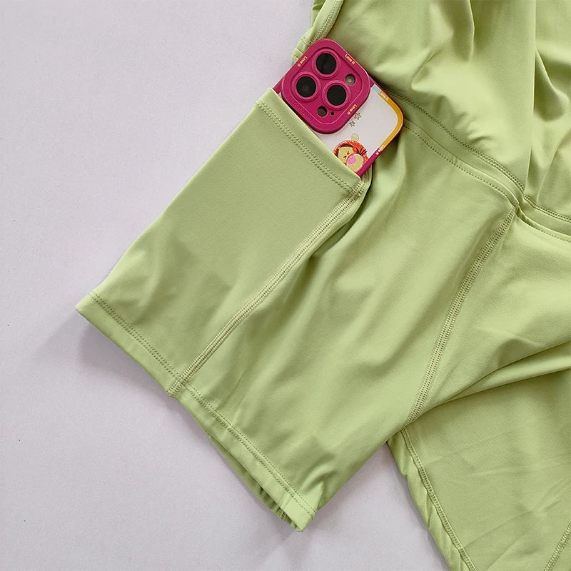Athletic Yoga Skort – Quick-Dry Pocket Skirt for Tennis and Badminton