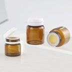 Refillable Glass Cosmetic Jars – Mini Travel Containers for Skincare Storage