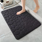 Cobblestone Bath Mat – Non-Slip Absorbent Floor Rug for Bathroom Decor