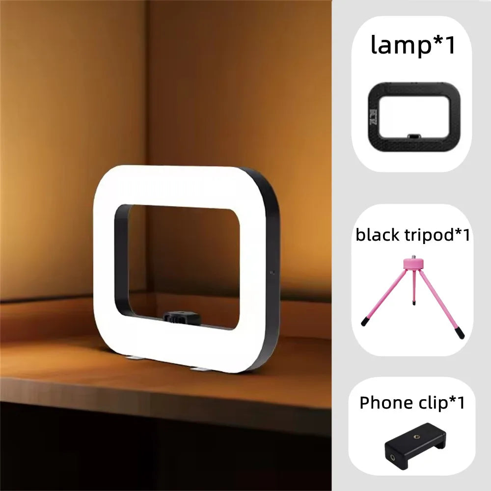 Handheld Ring LED Fill Light – Portable Rechargeable Lamp for Phone Photography