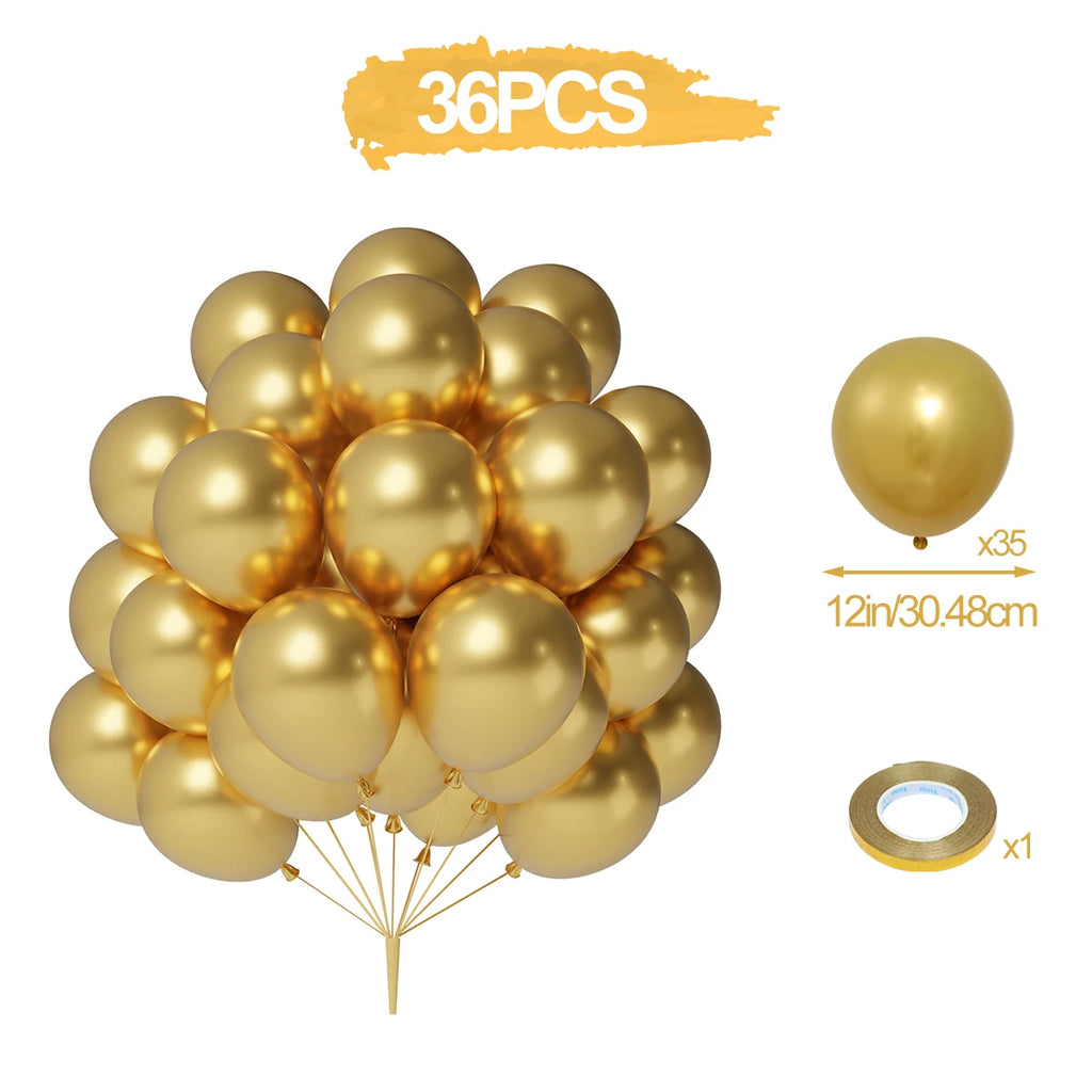 Metallic Pearl and Confetti Balloons – Decorative Latex Set for Party Events