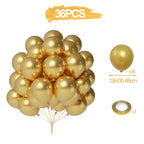 Metallic Pearl and Confetti Balloons – Decorative Latex Set for Party Events