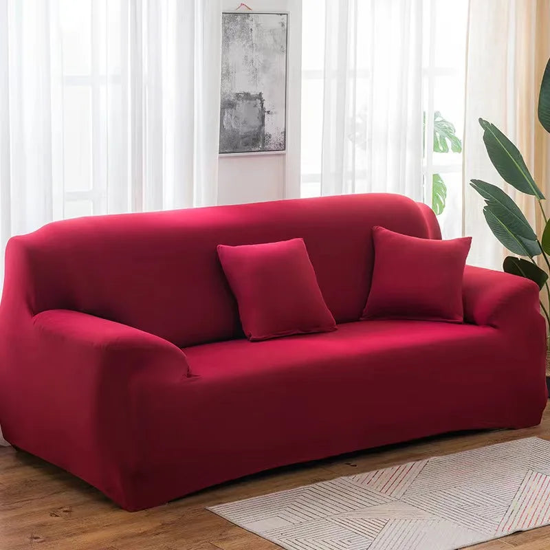 Stretch Milk Silk Sofa Cover – Fitted Couch Slipcover for Living Room Furniture