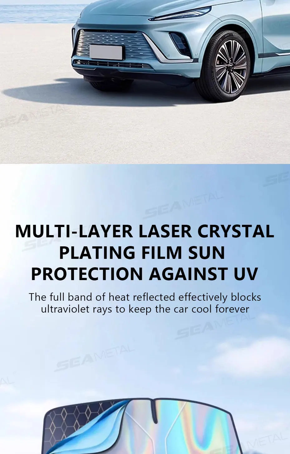 5-Layer Windshield Sun Shade – Foldable UV Protection for Sedan SUV MPV