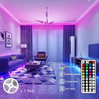 Bluetooth LED Strip Lights – RGB Color Changing Tape for TV Bedroom Lighting