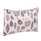 Canvas Small Cosmetic Bag – Portable Makeup Organizer for Travel
